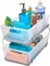 1 Pack 2-Tier Multi-Purpose Slide-Out Storage Baskets (Frost)